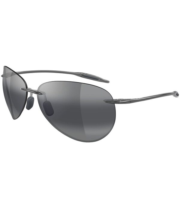 マウイジム レディース アクセサリー サングラス・アイウェア プラスサイズ Maui Jim Unisex Sugar Beach PolarizedPlus2 63mm Teardrop Sunglasses Grey グレー