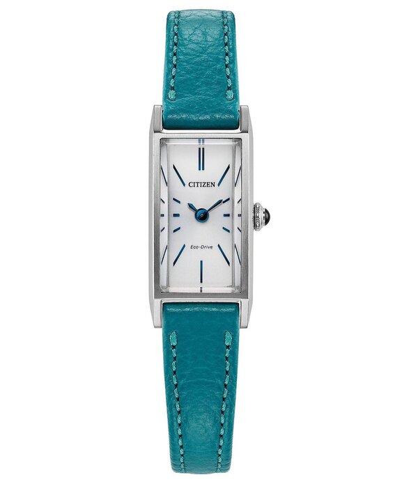 シチズン レディース アクセサリー 腕時計 レザー Citizen Women's Classic Fio Two Hand Leather Strap Watch Turquoise ターコイズ|ReVida 店