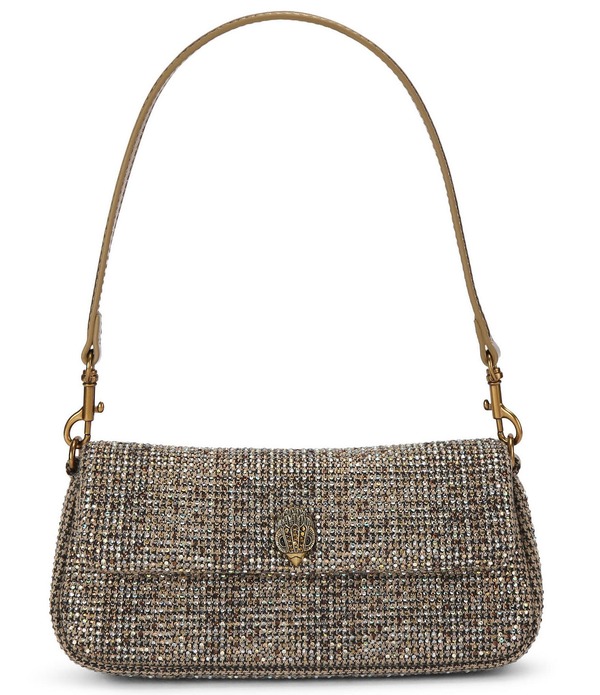 カートジェイガーロンドン レディース バッグ ツイード Kurt Geiger London Crystal Tweed Pickle Shoulder Bag Beige ベージュ