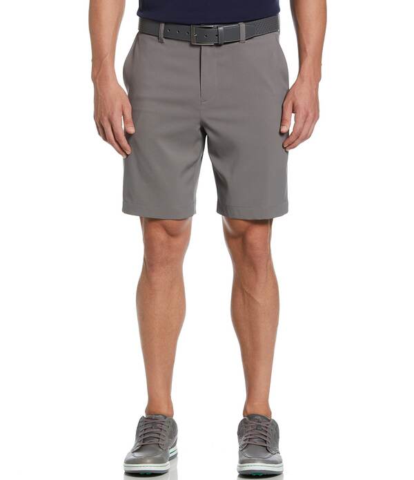 キャラウェイ メンズ ボトムス ハーフパンツ・ショーツ ショートパンツ Callaway Classic Fit Flat Front Opti-Stretch Active Waistband Solid 9 Inseam Shorts Quiet Shade