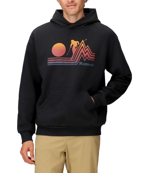 マーモット メンズ アウター パーカー・スウェット Marmot Retro Skiier Hoodie Black ブラック