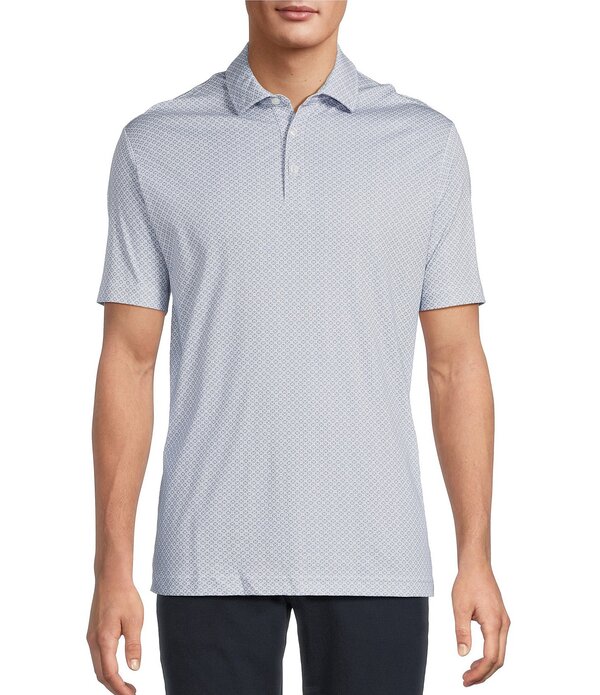 ハート シャフナー マルクス メンズ トップス シャツ フラワー柄 プリント フラワー Hart Schaffner Marx Short Sleeve Geometric Floral Print Polo Shirt Lavender ラベンダー