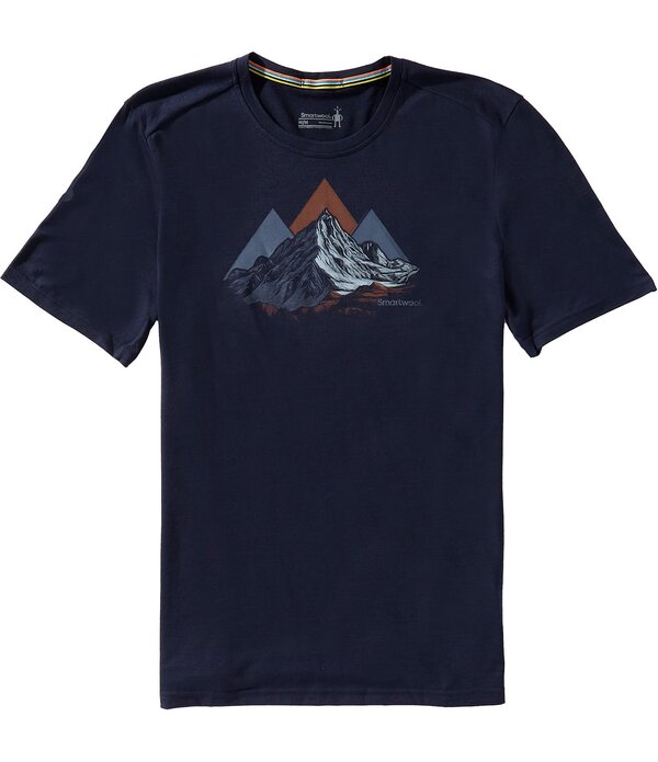 スマートウール メンズ トップス シャツ グラフィック SmartWool Peak Bagger Active Short Sleeve Graphic T-Shirt Navy ネイビー