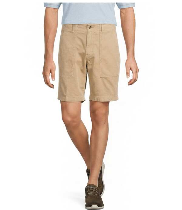 ラウンドトゥリーアンドヨーク メンズ ボトムス ハーフパンツ・ショーツ ショートパンツ Roundtree & Yorke Classic Fit Flat Front Washed Textured 9 Chino Shorts Light Khaki カーキ 11,536円