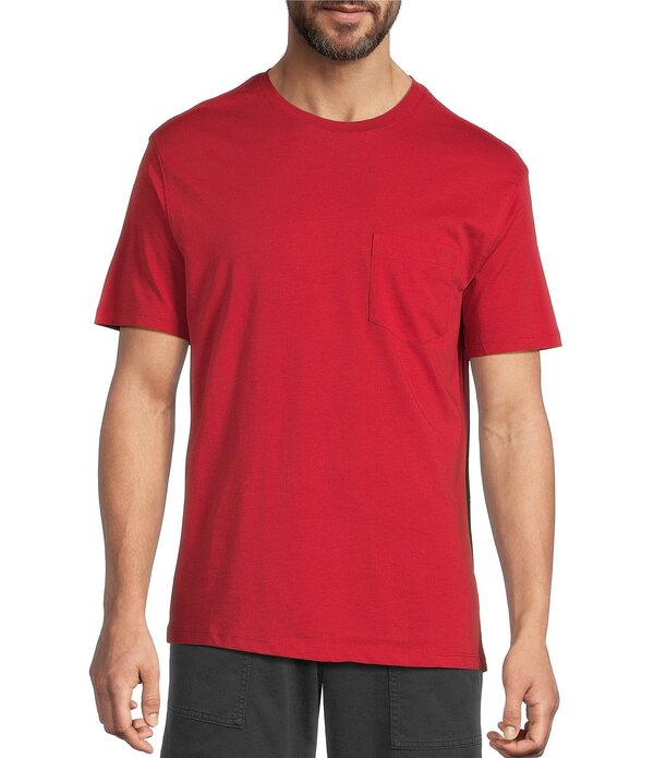 ラウンドトゥリーアンドヨーク メンズ トップス シャツ Roundtree \u0026 Yorke Short Sleeve Soft Wash Solid Pocket Crew T-Shirt Berry