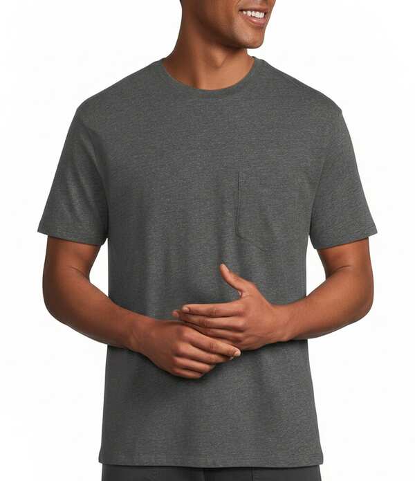 ラウンドトゥリーアンドヨーク メンズ トップス シャツ Roundtree \u0026 Yorke Short Sleeve Soft Wash Solid Pocket Crew T-Shirt Charcoal チャコール