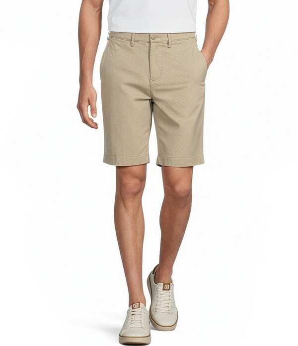 ダニエル クレミュ メンズ ボトムス ハーフパンツ・ショーツ ショートパンツ Cremieux Blue Label Madison Classic Fit Flat Front Stretch 9 Inseam Shorts Khaki カーキ|ReVida 店