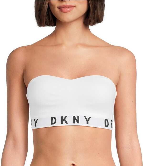 ダナキャラン レディース アンダーウェア ブラジャー DKNY by Donna Karan Cozy Boyfriend Wire-Free Convertible Bandeau White ホワイト