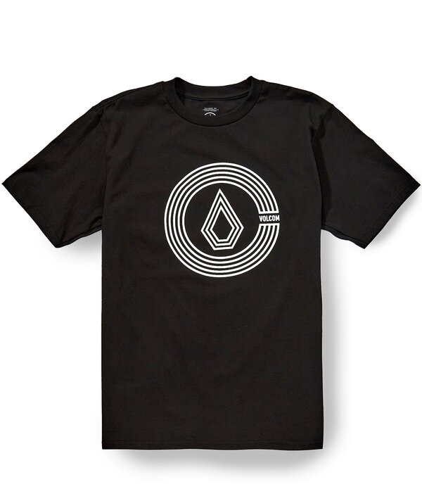 ボルコム メンズ トップス プルオーバー Volcom Short Sleeve Circle Split-Shirt Black 黒いこと