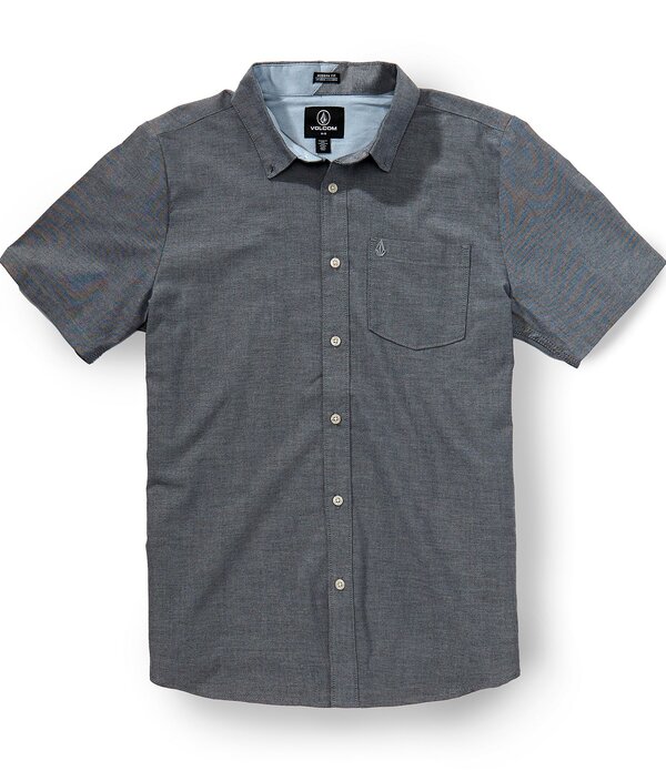 ボルコム メンズ トップス シャツ オックスフォード Volcom Short Sleeverett Oxford Woven Shirt Black ブラック