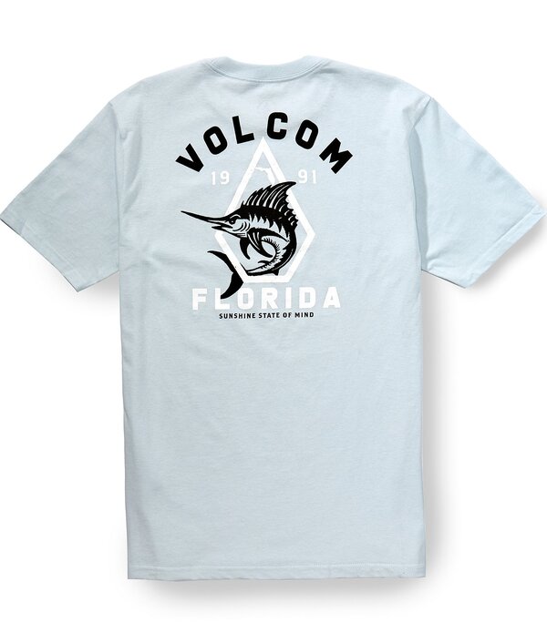 ボルコム メンズ トップス プルオーバー グラフィック Volcom Short Sleeve 1991 Florida Graphic T-Shirt Light Blue 青色
