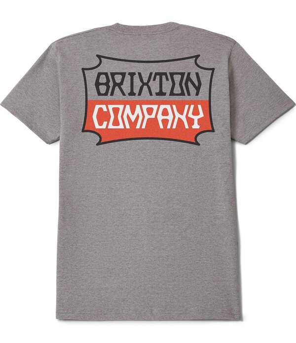 ブリクス英トン メンズ トップス プルオーバー Brixton Short Sleeve Pillar T-Shirt Heather Grey 薄墨色