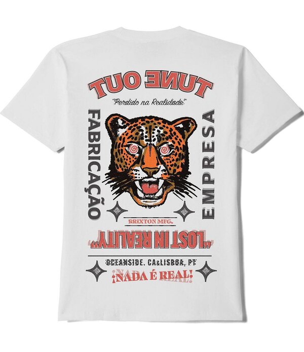 ブリクス英トン メンズ トップス プルオーバー Brixton Short Sleeve Getaway Tiger T-Shirts White 白いこと