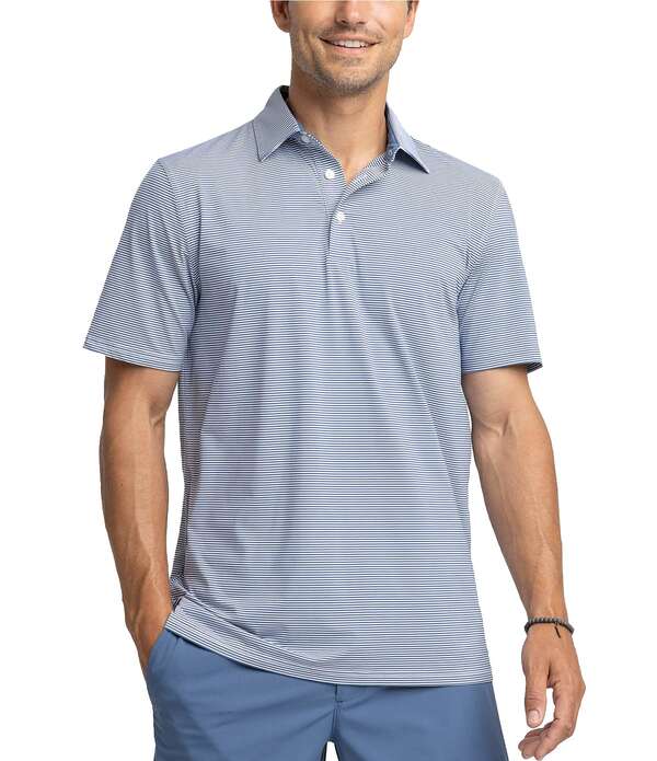 サウザーンタイド メンズ トップス プルオーバー Southern Tide Coastal Breeze Stripe Short Sleeve Polo Shirt Agedenim ジーンズ