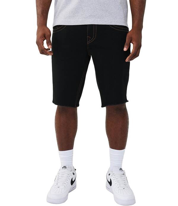 トゥルーレリジョン メンズ ボトムス ハーフパンツ・ショーツ ショートパンツ True Religion 12 Ricky Frayed Hem Flap Shorts Black ブラック