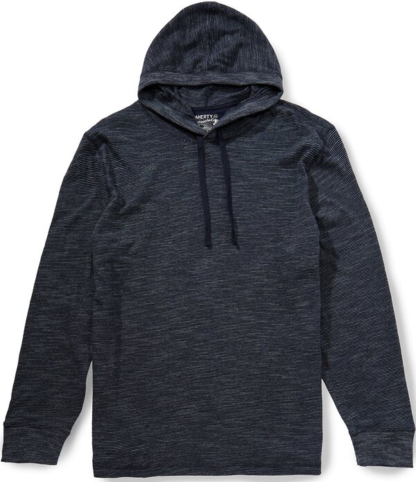 ファレティ メンズ アウター パーカー・スウェットール Faherty Big \u0026 Tall Sunwashed Slub Patterned Hoodie Sea Grey Stripe グレー