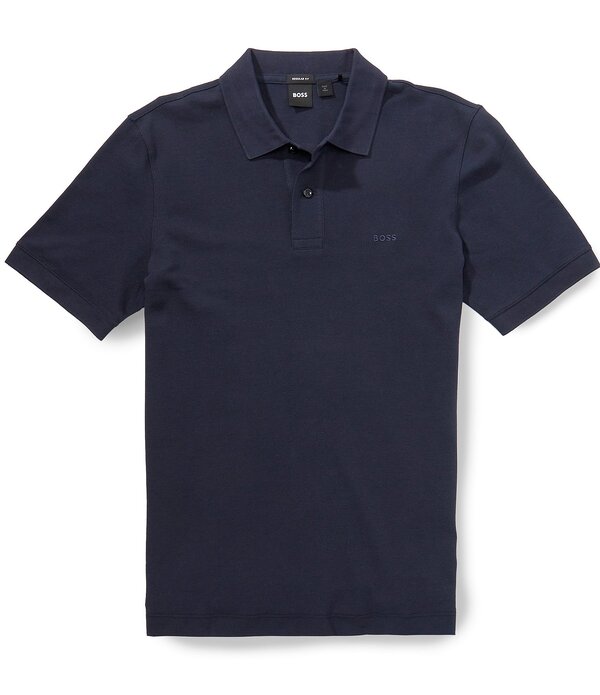 ヒューゴボス メンズ トップス プルオーバー Hugo Boss Pallashort Sleeve Polo Shirt Dark Blue 青色