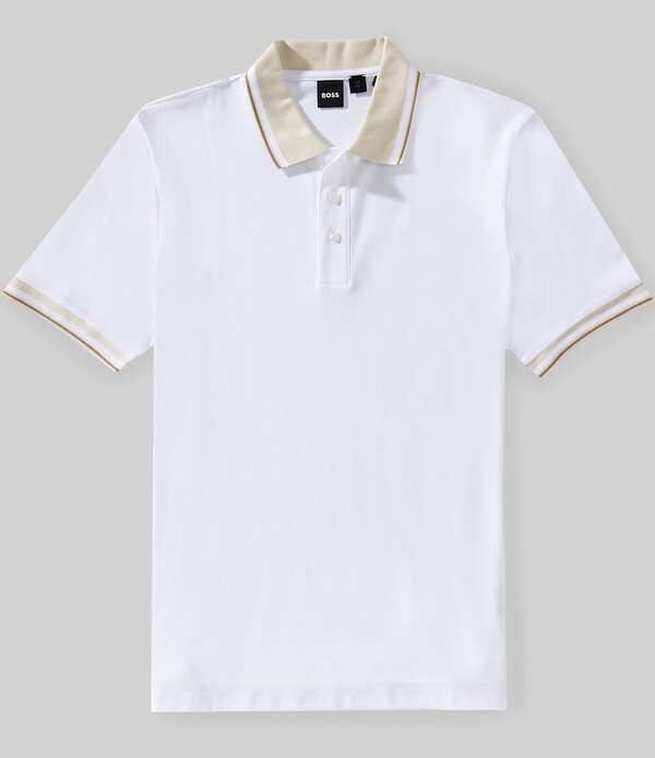 ヒューゴボス メンズ トップス シャツ Hugo Boss Parlay 232 Short Sleeve Polo Shirt White ホワイト