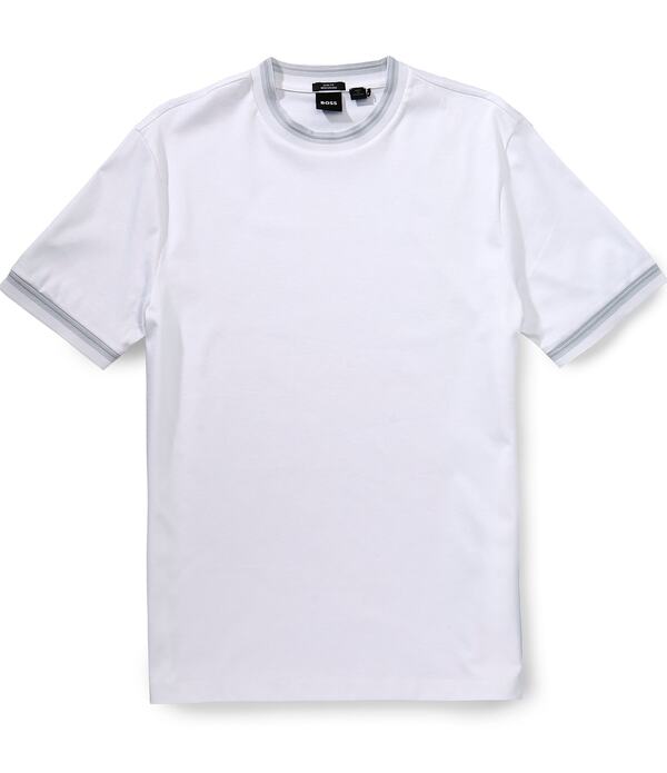 ヒューゴボス メンズ トップス シャツ スリムフィット Hugo Boss Slim Fit H-Tessler 202 Short Sleeve T-Shirt White ホワイト