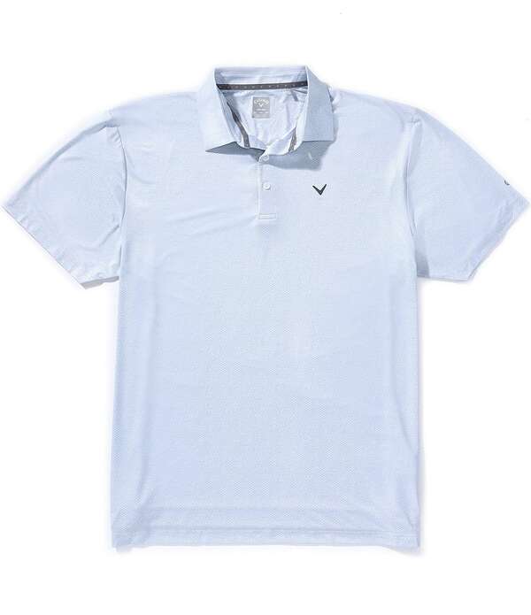 キャラウェイ メンズ トップス シャツ プリントール Callaway Big & Tall Geo Print Short Sleeve Polo Shirt Bright White ホワイト