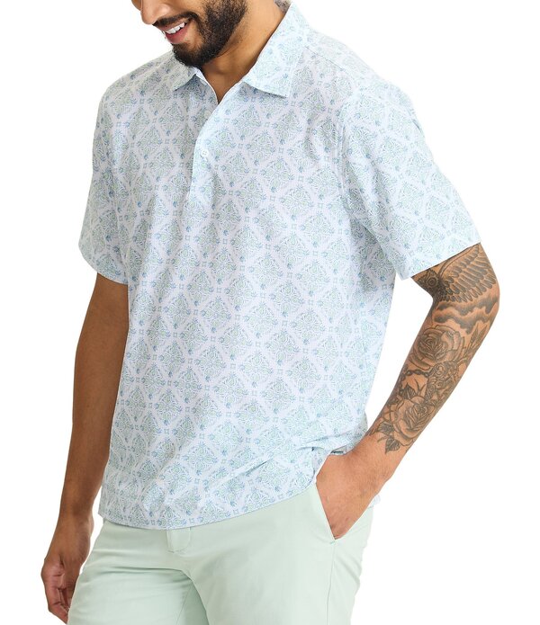 トッミーバハマ メンズ トップス シャツ Tommy Bahama Coast Pina Islandshort Sleeve Polo Shirt White ホワイト