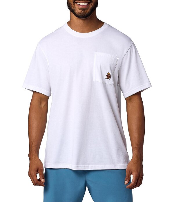 モルモット メンズ トップス プルオーバー 労働者の一団のど首 肋材 グラフィック Marmot Marty Pocket Graphic Stretch Ribbed Crew Neck Short Sleeve T-Shirt White 白いこと