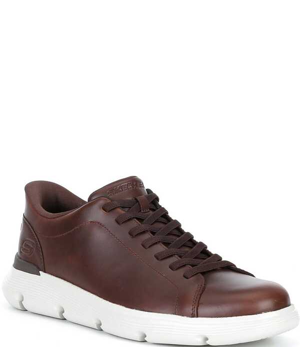 スケッチャーズ メンズ シューズ スリッポン・ローファー スニーカー Skechers Men's Hands Free Slip-insR: Garza-Enticer Sneakers Red/Brown レッド|ReVida 店