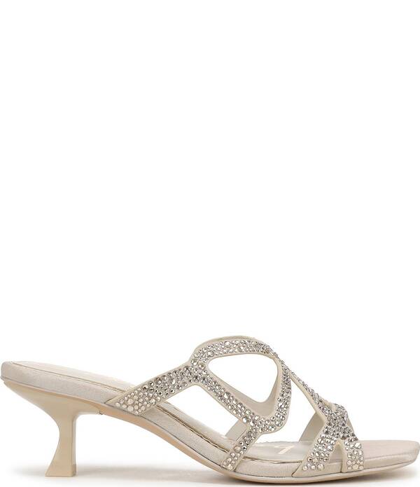 サムエデルマン レディース シューズ サンダル サテン Circus NY by Sam Edelman Justine Rhinestone Satin Strappy Dresslide Sandalsea Shell