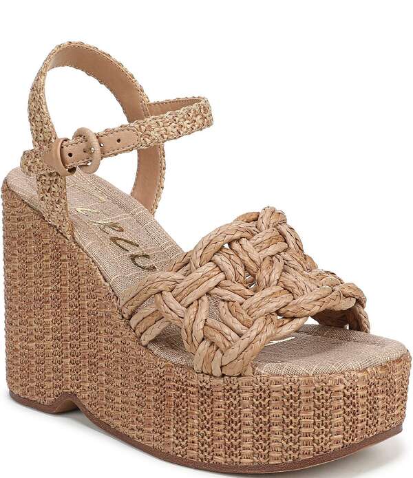 サムエデルマン レディース シューズ サンダル プラットフォーム アンクル Circus NY by Sam Edelman Jackie Twisted Rope Ankle Wraplatform Wedge Sandals Light Golden Caramel/Amber Sand アンバー