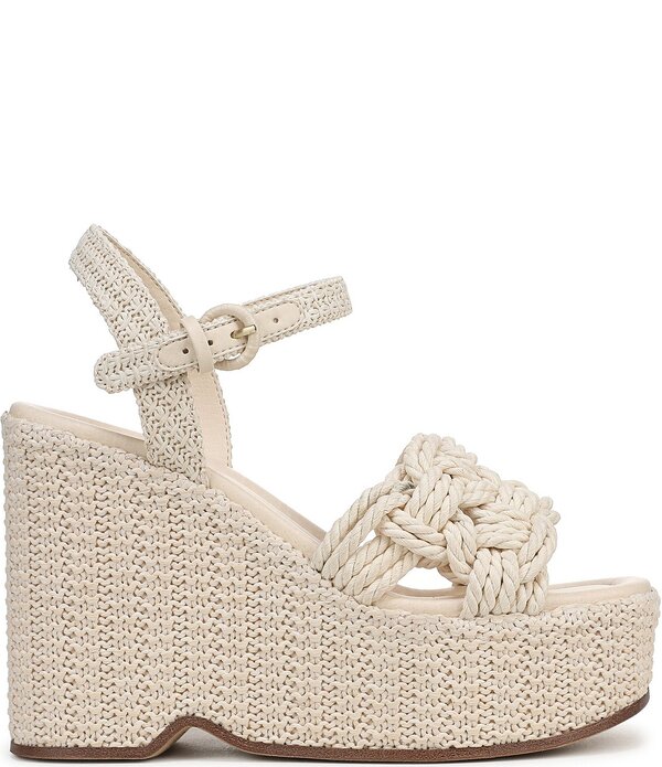 サムエデルマン レディース シューズ サンダル プラットフォーム アンクル Circus NY by Sam Edelman Jackie Twisted Rope Ankle Wraplatform Wedge Sandals Vanilla Bean