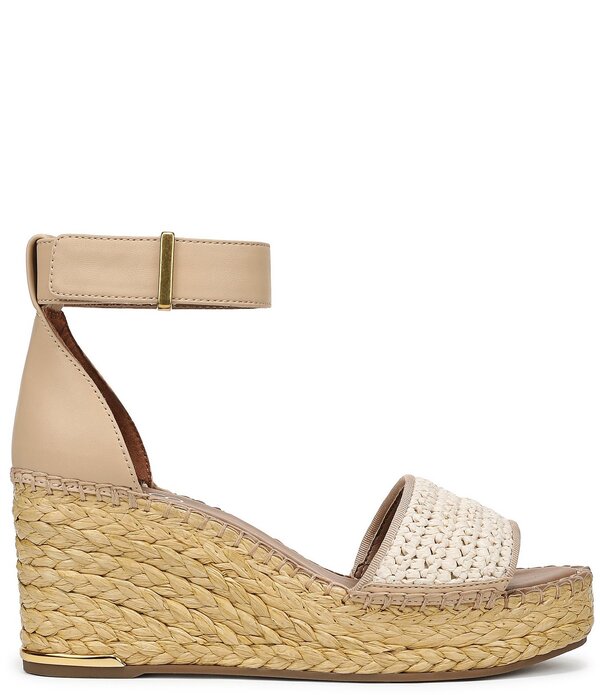 フランコサルト レディース シューズ スリッポン・ローファー プラットフォーム サンダル Franco Sarto Clemens 9 Espadrille Platform Wedge Sandals Natural