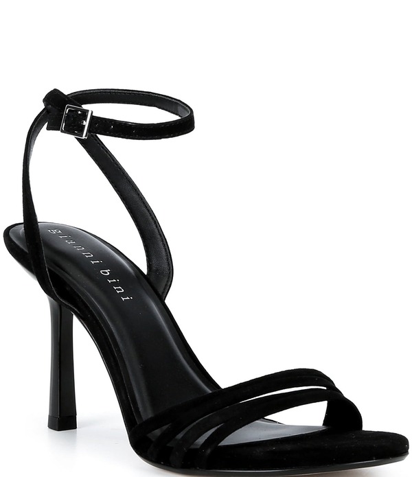 ジャンビニ レディース シューズ サンダル スエード Gianni Bini Dafney Suede Strappy Dressandals Black ブラック