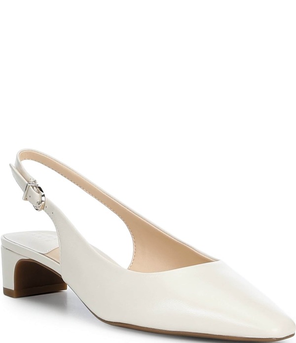 アレックスマリー レディース シューズ ヒール レザー Alex Marie Rumi Leather Slingback Block Heel Pumps Cloud White ホワイト