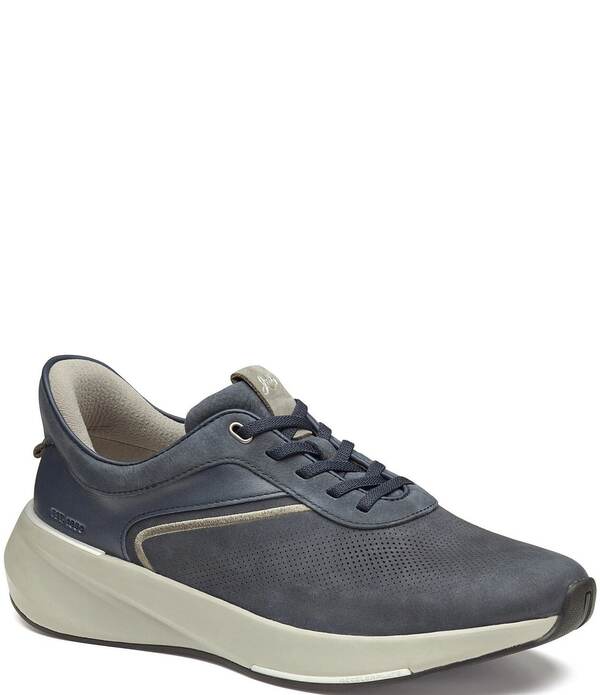 ジョンストンアンドマーフィー メンズ シューズ スニーカー Johnston & Murphy Men'surgembossed U-Throat Sneaker Navy ネイビー