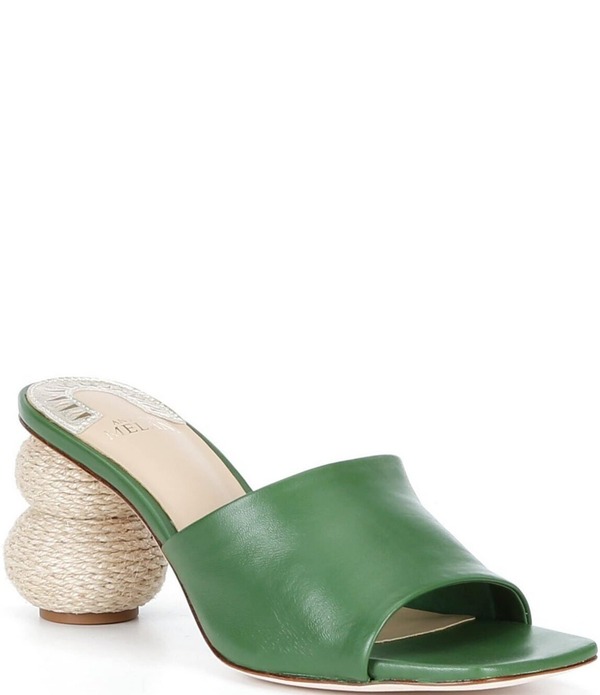 アントニオ メラーニ レディース シューズ 踵 サンダル なめし革 Antonio Melani Brynlee Leatherope Ball Heel Slip On Dressandals Courtyard Green 緑であること