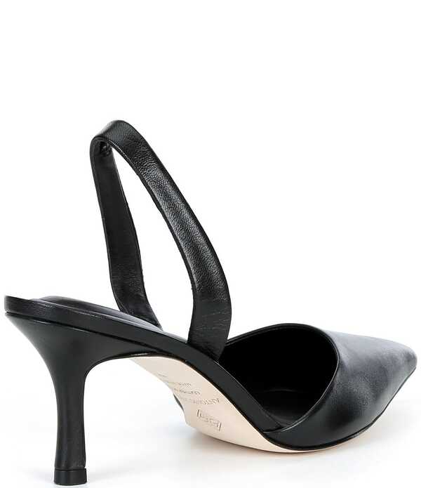 アントニオ メラーニ レディース シューズ 踵 なめし革 Antonio Melani Whit Leather Slingback Pumps Black 黒いこと