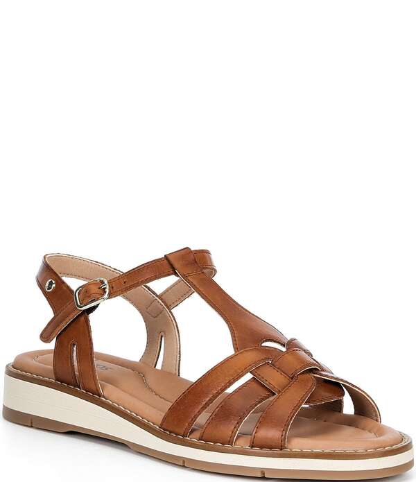 ピコリーノス レディース シューズ サンダル レザー Pikolinos Roquetas Leather Sandals Brandy|ReVida 店