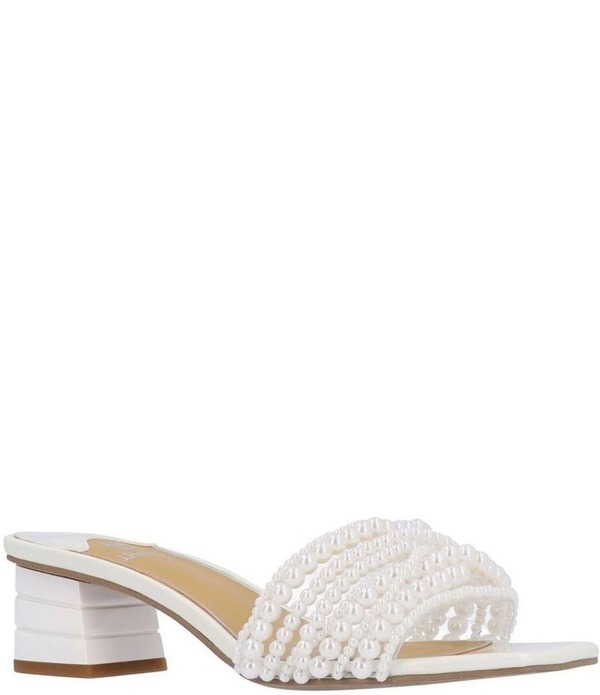 ジェイレニー レディース シューズ サンダル J. Renee Purla Clear Vinyl Pearl Strands Dresslide Sandals Clear/White ホワイト
