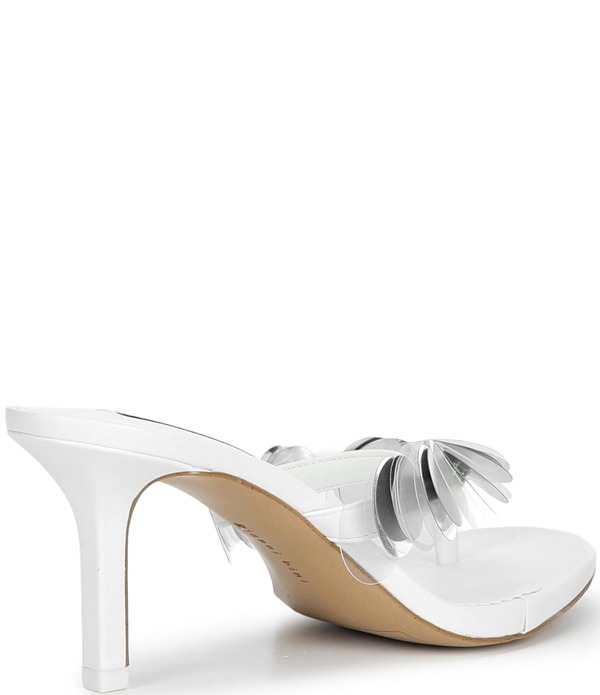 ジャンビニ レディース シューズ サンダル スパンコール Gianni Bini Lamar Payette Sequin Thong Dressandals Clear/White ホワイト