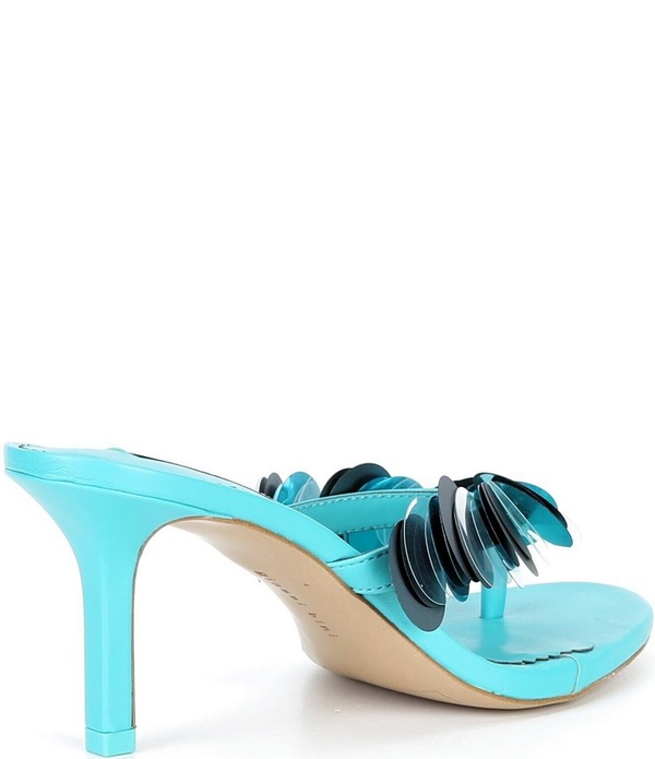 ジャンビニ レディース シューズ サンダル スパンコール Gianni Bini Lamar Payette Sequin Thong Dressandals Light Green/Blue ブルー