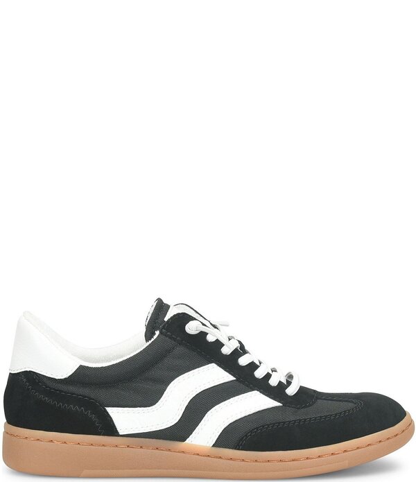 ソフト レディース シューズ スニーカー ナイロン スエード Sofft Remmi Suede and Nylon Retro Sneakers Black ブラック