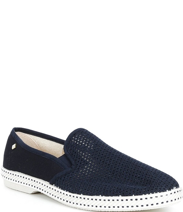 リビエラ メンズ シューズ スリッポン・ローファー メッシュ コットン Rivieras Men's Classicotton Canvas Mesh Slip-On Loafers Navy ネイビー｜ReVida 店