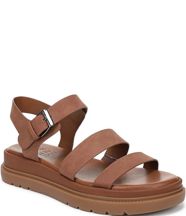 ナチュライザー レディース シューズ サンダル プラットフォーム Naturalizer Avenue Nubuck Strappy Platform Casual Sandals Walnut Wake