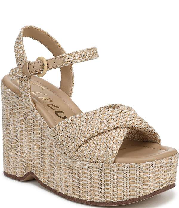 サムエデルマン レディース シューズ サンダル プラットフォーム アンクル Circus NY by Sam Edelman Joanne Twist Raffiankle Straplatform Wedge Sandals Natural/Cream クリーム