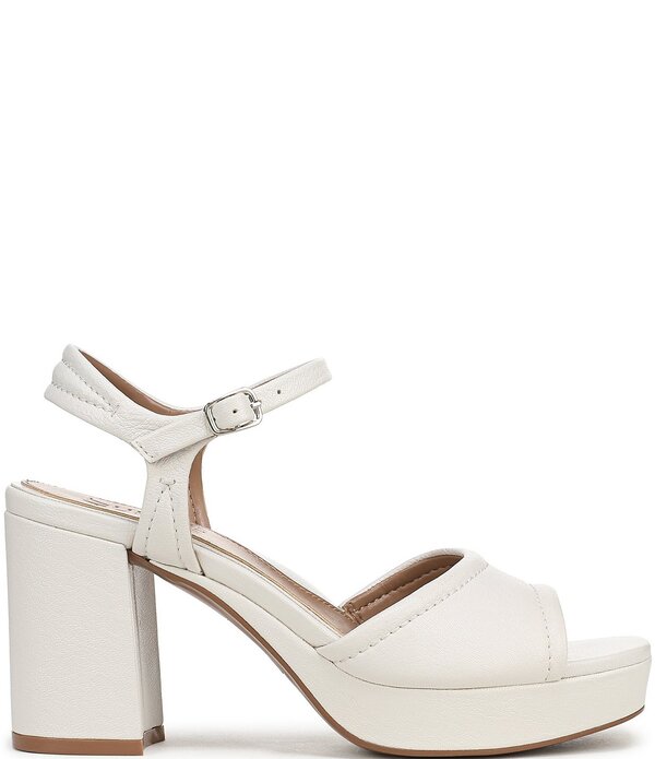 ナチュライザー レディース シューズ サンダル プラットフォーム アンクル レザー Naturalizer Petra Leather Ankle Wraplatform Dressandals Warm White ホワイト|ReVida 店