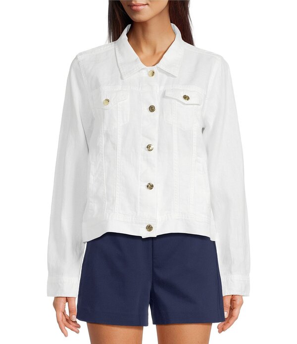 リリーピュリッツァー レディース アウター コート リネン ジャケット Lilly Pulitzer Seaspray Linen Point Collar Long Sleeve Jacket Resort White ホワイト 34,320円