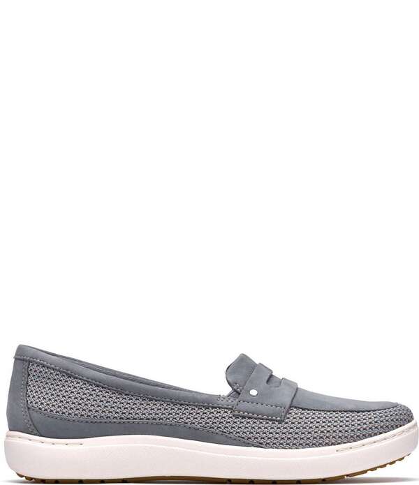 クラークス レディース シューズ パンプスエード ローファー Clarks Artisanalle Glide Wovenubuck Suede Penny Loafers Denim Blue デニム