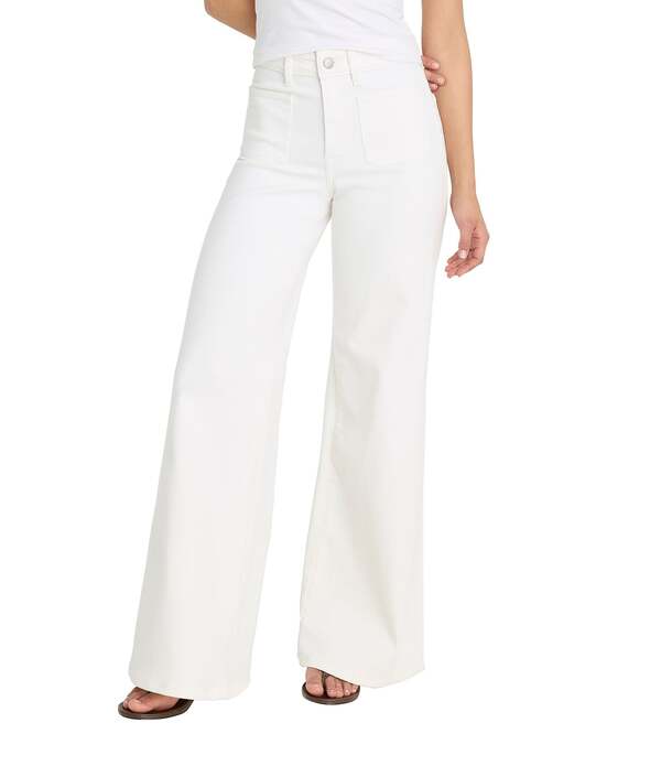 グッドアメリカン レディース ボトムス デニムパンツ ワイドレッグ ジーンズ Good American Good Waist Palazzo High Rise Wide Leg Denim Jeans White001 デニム｜ReVida 店