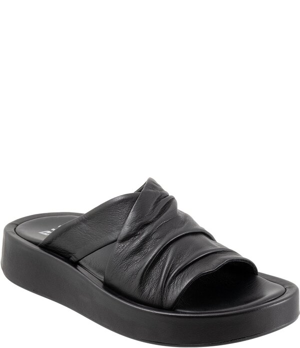 ブエノ レディース シューズ パンプス サンダル レザー Bueno Harper Leather Slide Sandals Black ブラック｜ReVida 店