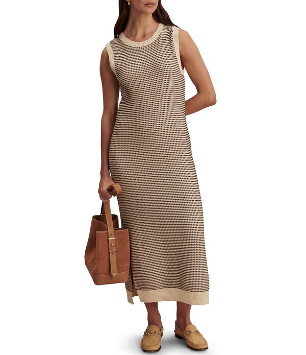 バーレイ レディース トップス ワンピース クルーネック ミディ ノースリーブ ニット Varley Sadia Stitch Knit Crew Neck Sleeveless Midi Dress Birch 36,270円